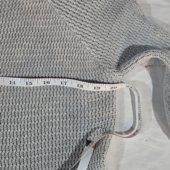 Easel Off-the-Shoulder Sweater in Blue and Gray - Picture 6 of 6